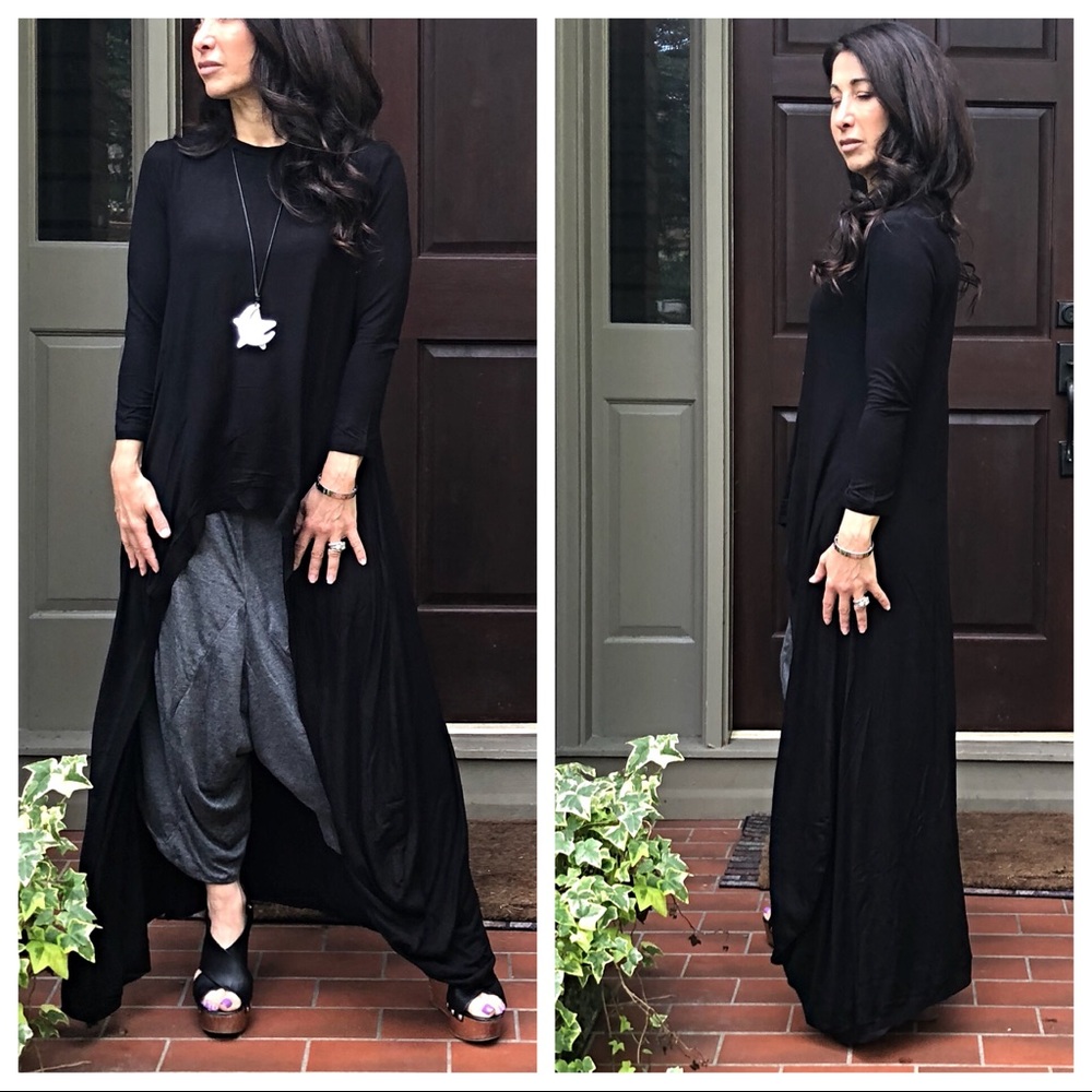 ✨LAST ONE✨Black favorite high/Low 3/4 tunic dress - Picture 8 of 8
